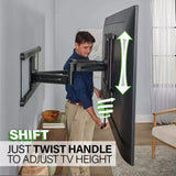Sanus Advanced Full-Motion 4D® + Shift™ TV Wall Mount for TVs 42"-90" - K&B Audio