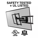 Sanus Advanced Full-Motion 4D® + Shift™ TV Wall Mount for TVs 42"-90" - K&B Audio