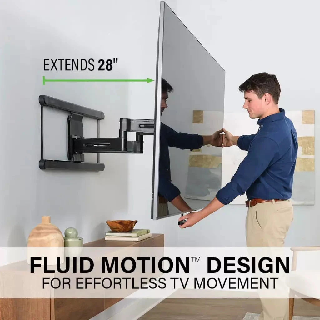 Sanus Advanced Full-Motion 4D® + Shift™ TV Wall Mount for TVs 42"-90" - K&B Audio