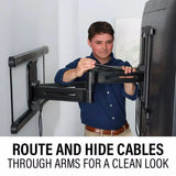 Sanus Advanced Full-Motion 4D® + Shift™ TV Wall Mount for TVs 42"-90" - K&B Audio