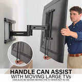 Sanus Advanced Full-Motion 4D® + Shift™ TV Wall Mount for TVs 42"-90" - K&B Audio