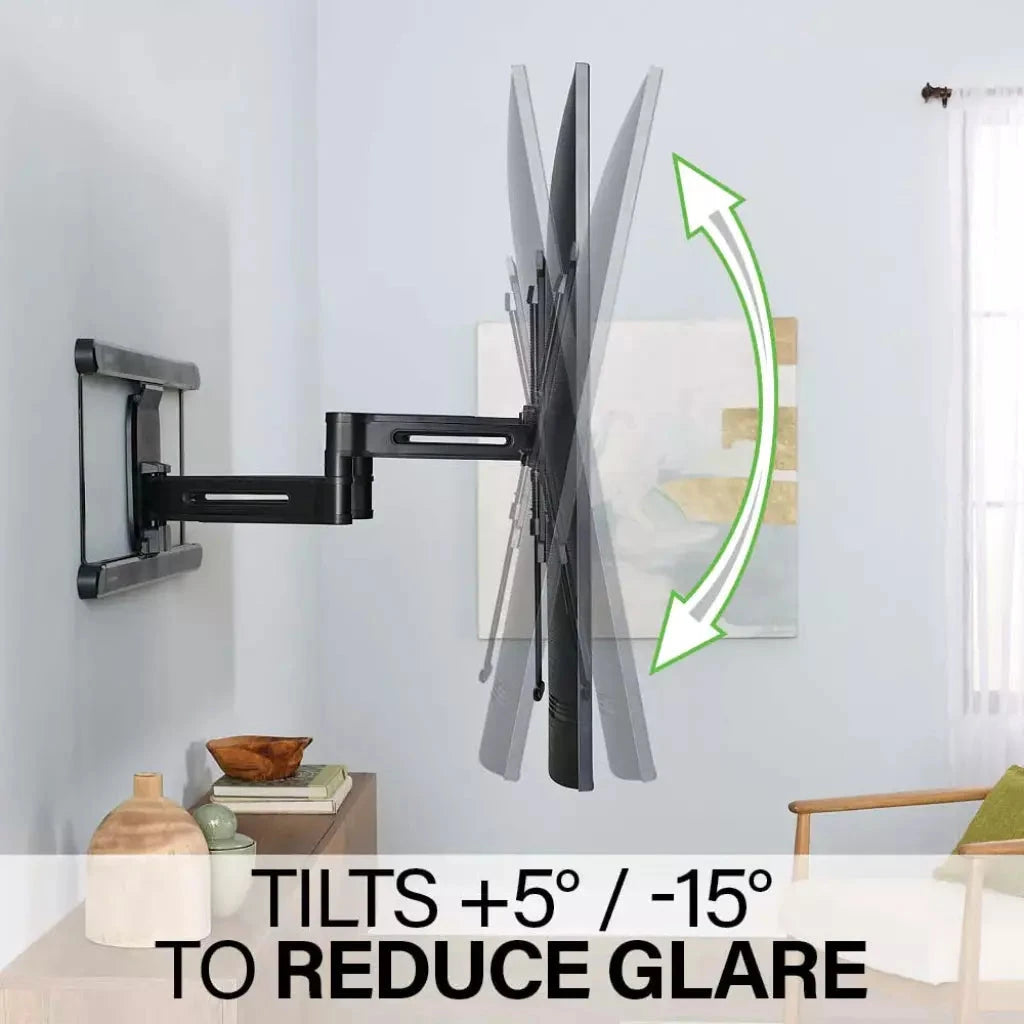 Sanus Advanced Full-Motion 4D® + Shift™ TV Wall Mount for TVs 42"-90" - K&B Audio