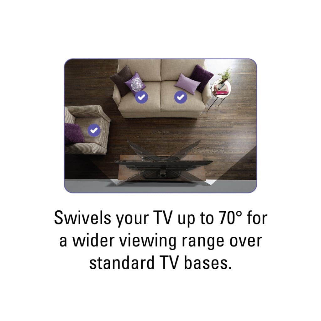 SANUS FTVS1-B2 Swivel TV Base fits most flat-panel TVs 32" - 65” - K&B Audio