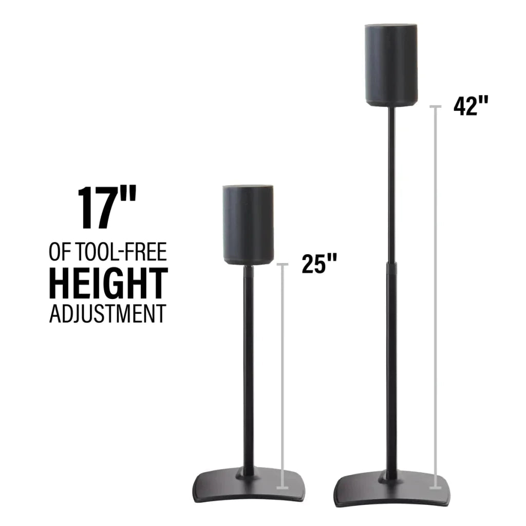 Sanus Height Adjustable Speaker Stand for Sonos Era 100 - Single - K&B Audio