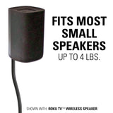 SANUS HTB3-B1 Adjustable Speaker Stands for Satellite Speakers up to 4 lbs - K&B Audio