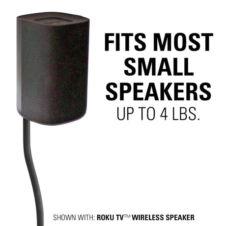 Sanus HTB3-B1 Adjustable Speaker Stands for Satellite Speakers up to 4 lbs - K&B Audio