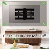 Sanus Premium Advanced XL Full-Motion Premium TV Wall Mount for TVs 65"-100" - K&B Audio