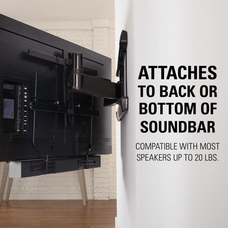 Sanus SASB1-B1 Soundbar Mount: Holds Up To 20 LBS - K&B Audio