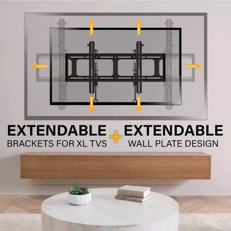 Sanus Super Slim Fixed Position TV Wall Mount for TVs 65" - 140" - K&B Audio