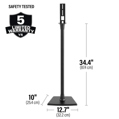 Sanus Universal Speaker Stands for Speakers up to 10 lbs, Pair - Black - K&B Audio