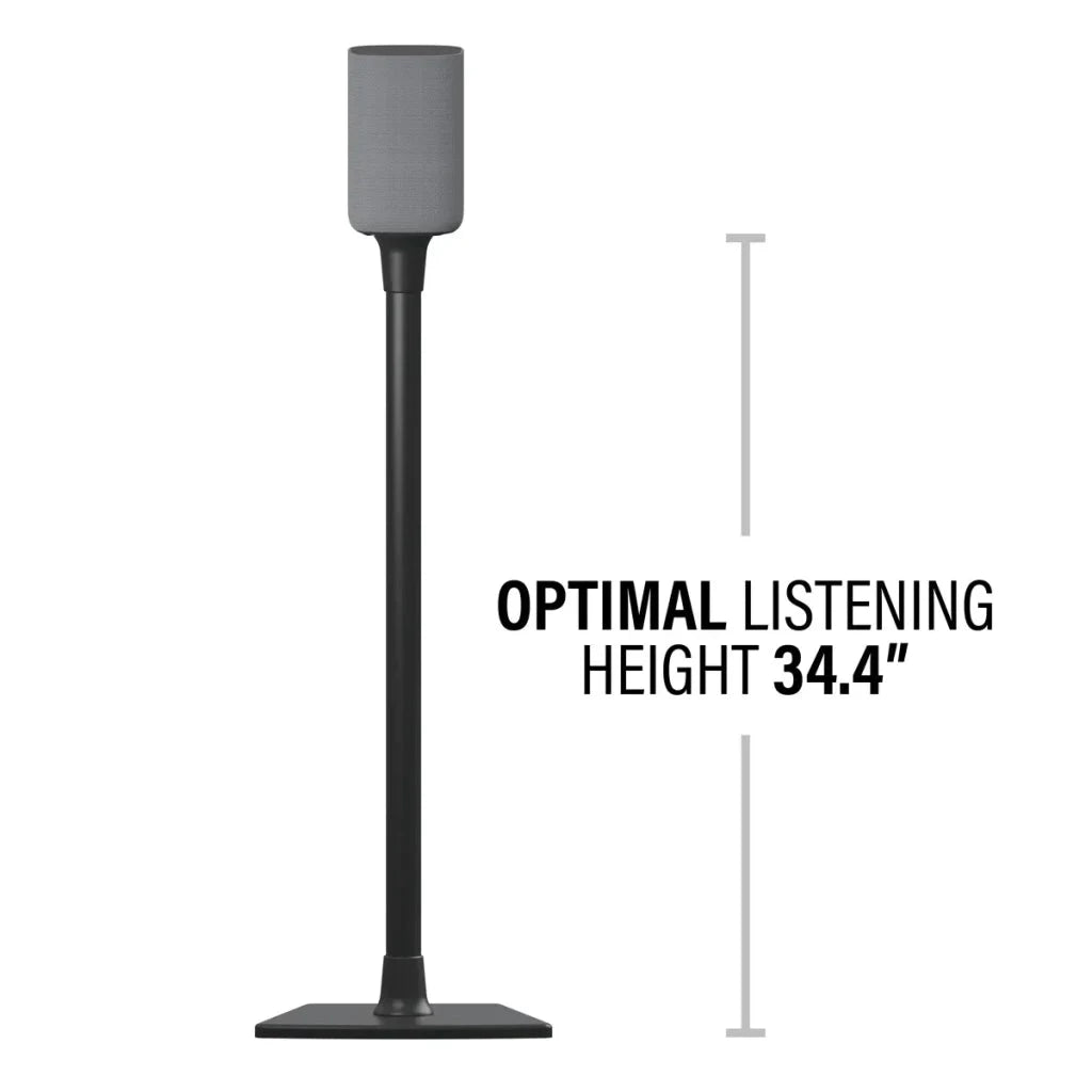 Sanus Universal Speaker Stands for Speakers up to 10 lbs, Pair - Black - K&B Audio