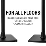 Sanus Universal Speaker Stands for Speakers up to 10 lbs, Pair - Black - K&B Audio