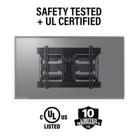 Sanus VLFS820 Super Slim Full-Motion TV Mount for Most 40"-90" TVs up to 125 LBS - K&B Audio