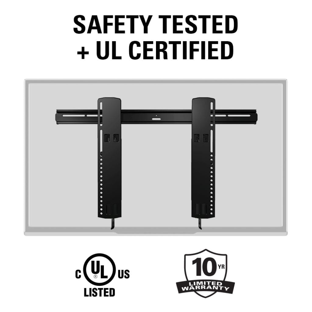 Sanus VLT16-B2 Ultra Slim Low Profile TV Mount for 40"-85" TVs - K&B Audio