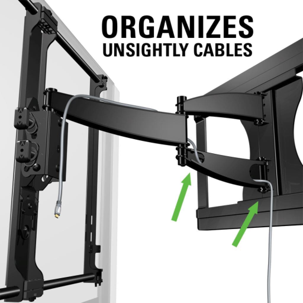 Sanus VMF620-B2 Premium Full-Motion TV Mount, 20" Extension, 37"-55" - K&B Audio