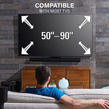 Sanus WSSATM1-B2 Extendable Soundbar TV Mount Designed for Sonos Arc Sound Bar - K&B Audio