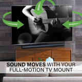 SANUS WSSATM1-B2 Extendable Soundbar TV Mount Designed for Sonos Arc Sound Bar - K&B Audio