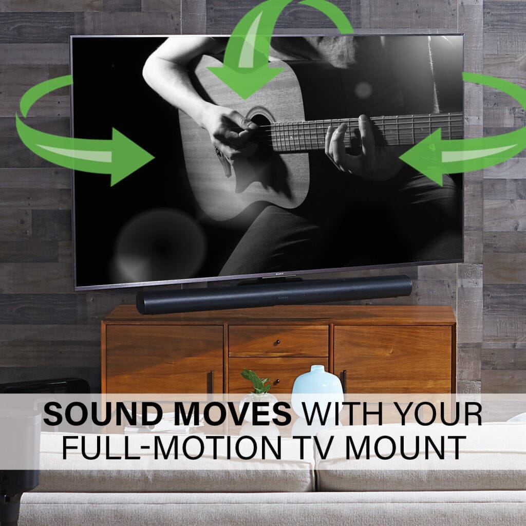 Sanus WSSATM1-B2 Extendable Soundbar TV Mount Designed for Sonos Arc Sound Bar - K&B Audio