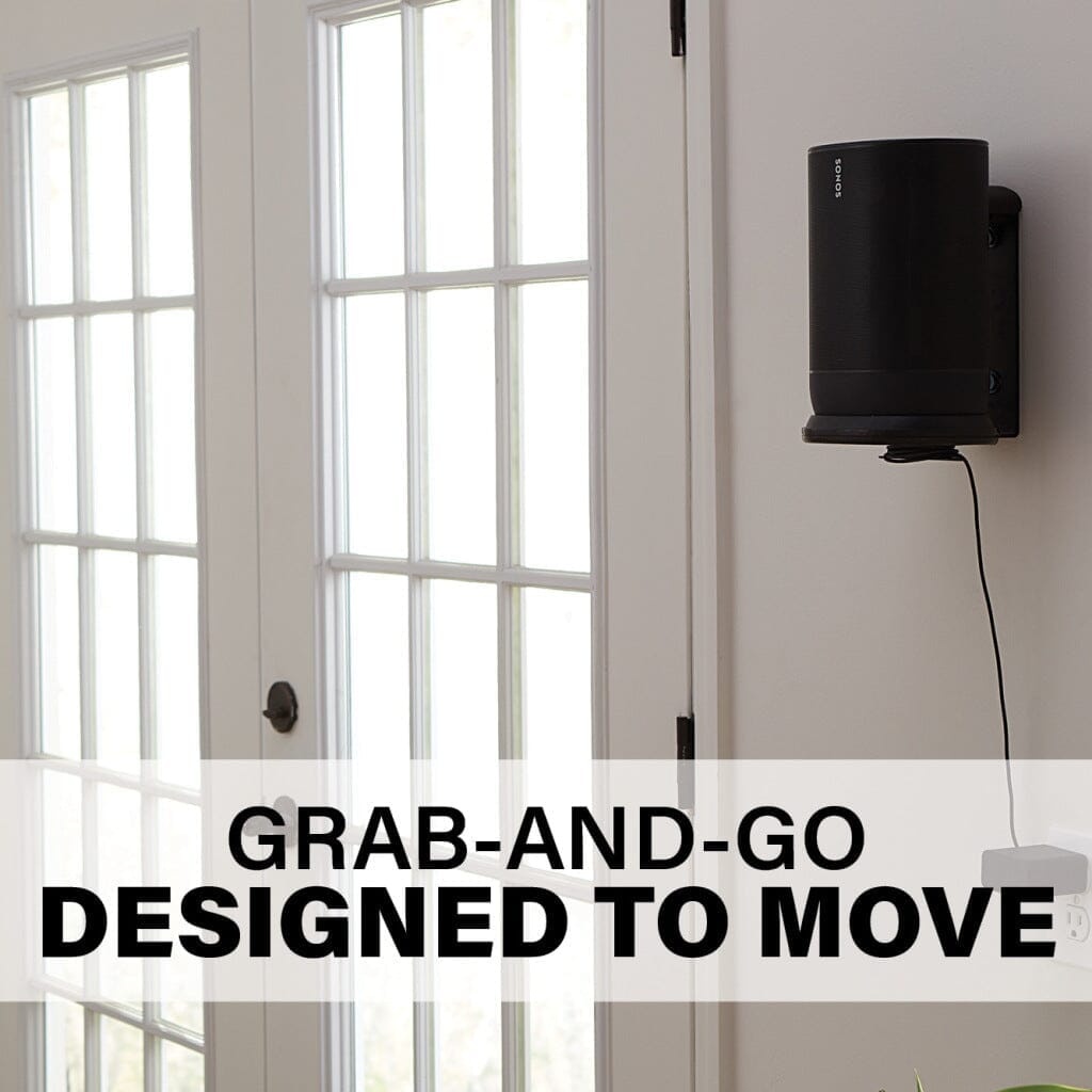 Sanus WSSMM1-B2 Indoor & Outdoor Mount Designed For Sonos Move Speaker - K&B Audio