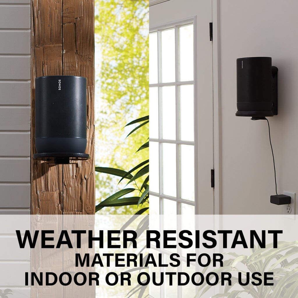 Sanus WSSMM1-B2 Indoor & Outdoor Mount Designed For Sonos Move Speaker - K&B Audio