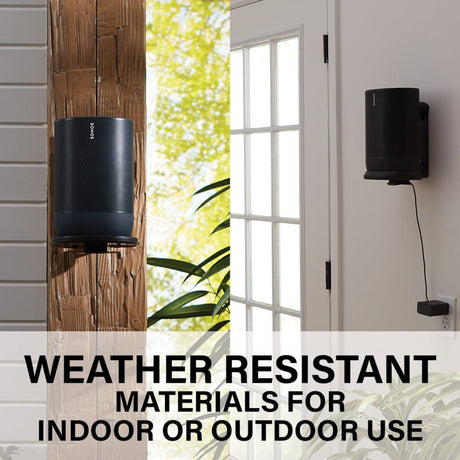 Sanus WSSMM1-B2 Indoor & Outdoor Mount Designed For Sonos Move Speaker - K&B Audio
