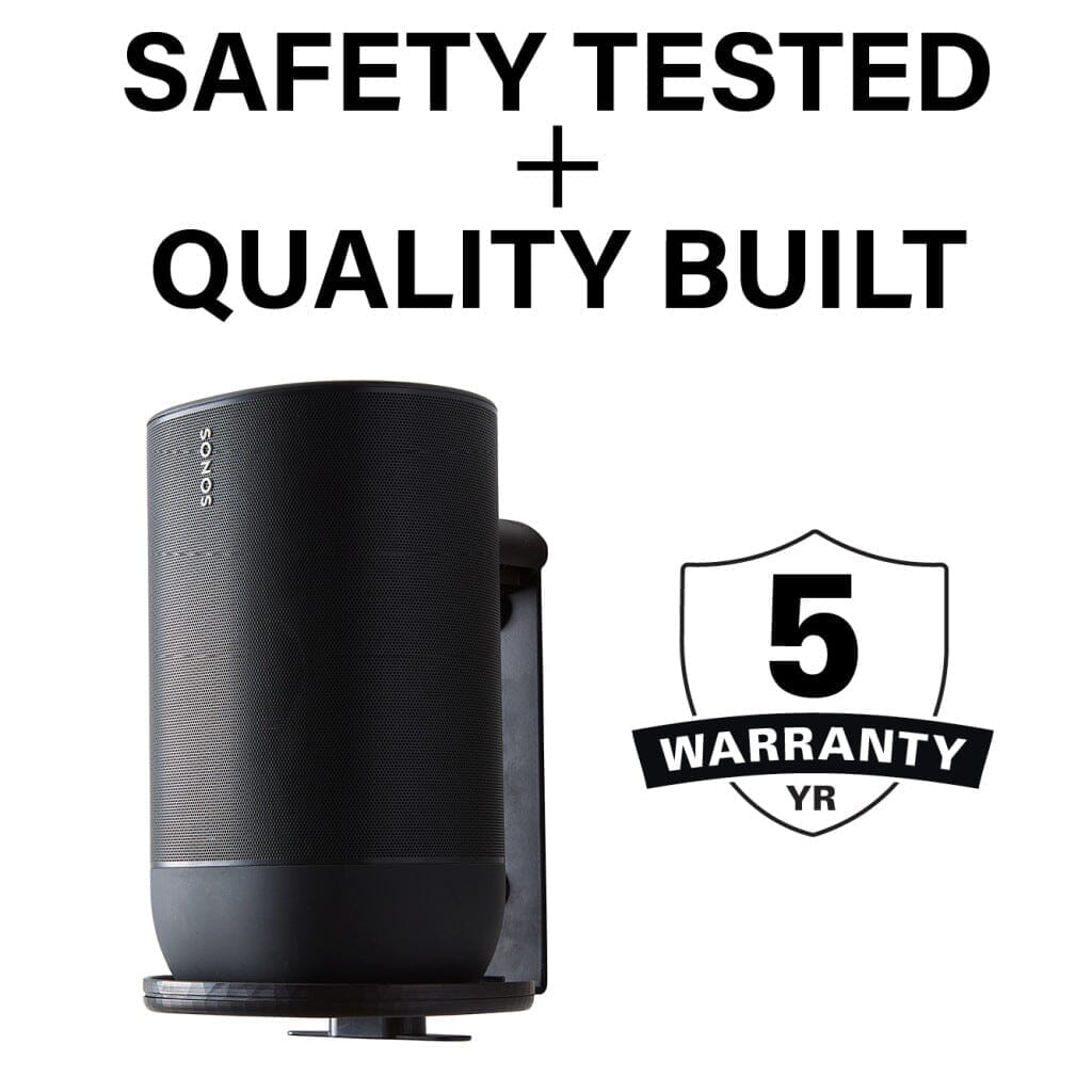 Sanus WSSMM1-B2 Indoor & Outdoor Mount Designed For Sonos Move Speaker - K&B Audio