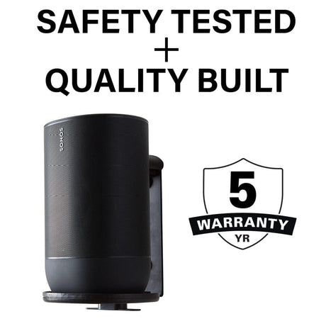 Sanus WSSMM1-B2 Indoor & Outdoor Mount Designed For Sonos Move Speaker - K&B Audio