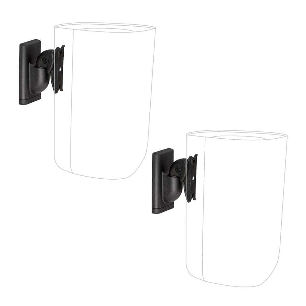 SANUS WSWMU2-B2 Speaker Wall Mounts for Bookshelf Speakers up to 10 lbs - Pair - K&B Audio