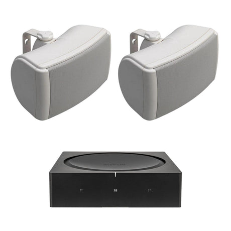 Sonos AMP + Q Acoustics 6.5" Outdoor Speakers (QI65EW) Outdoor Speaker Systems Sonos White 