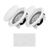 Systemline E50 + OSD Audio ICE600 6.5" Bathroom Ceiling Speakers In Ceiling Speaker Systems Systemline One Pair 