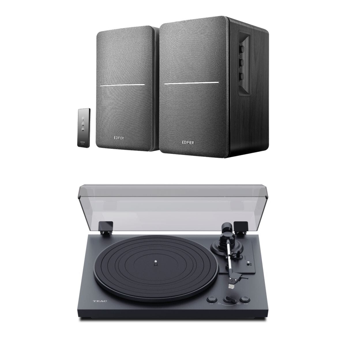 TEAC TN-175 Automatic Turntable + Edifier R1280T Active Bookshelf
