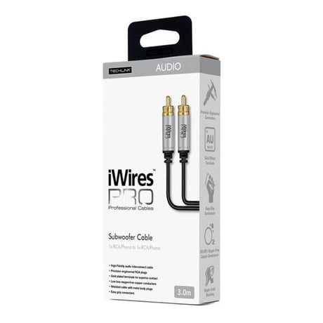 Techlink iWires Pro Subwoofer Cable (3 - 8m) Cables Techlink 