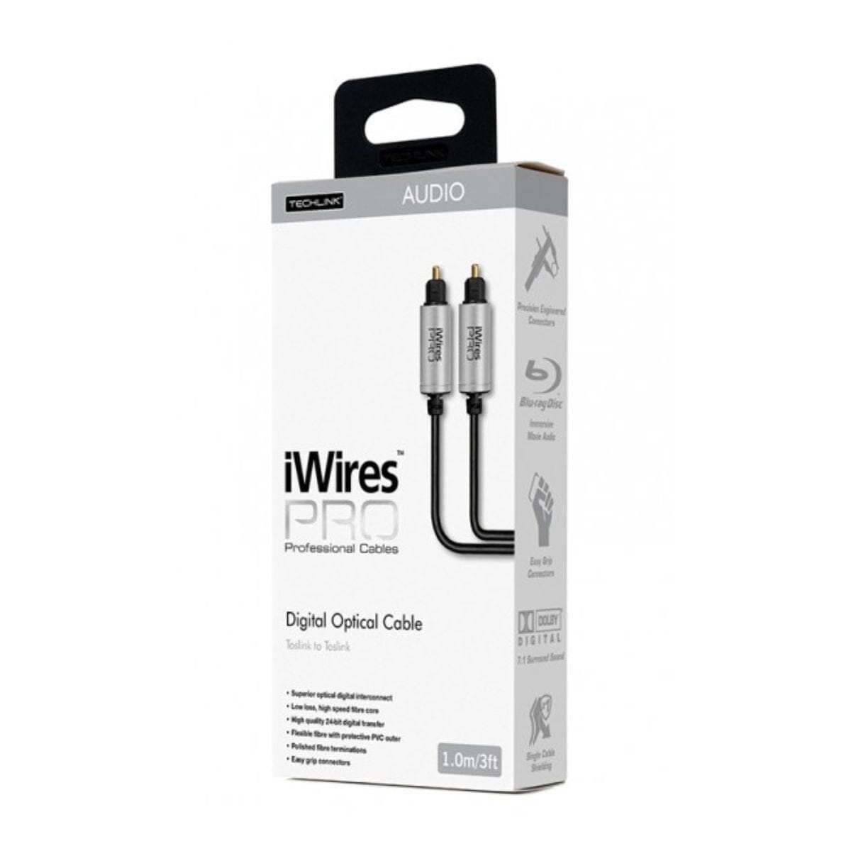 Techlink iWires Pro Toslink to Toslink Optical Audio Cable (1 - 10m) - K&B Audio