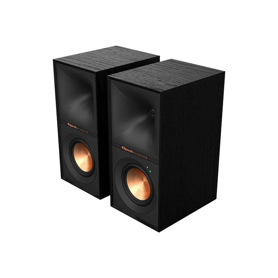 Klipsch R-40PM 70W Active Bookshelf Speakers + Victrola Automatic Bluetooth Turntable - K&B Audio