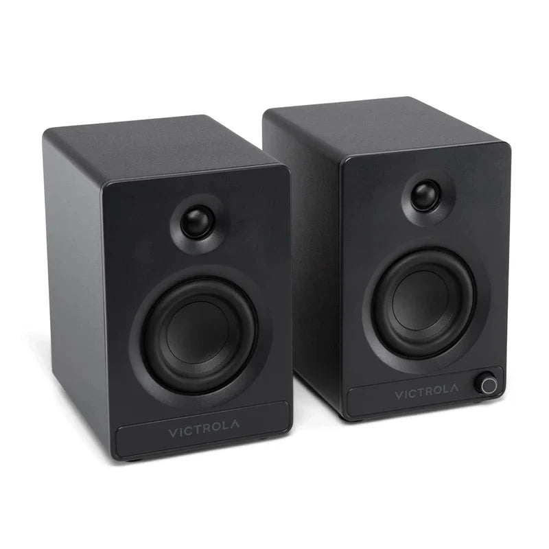 Victrola Tempo Active Bookshelf Speakers with Bluetooth Active Speakers Victrola Black 