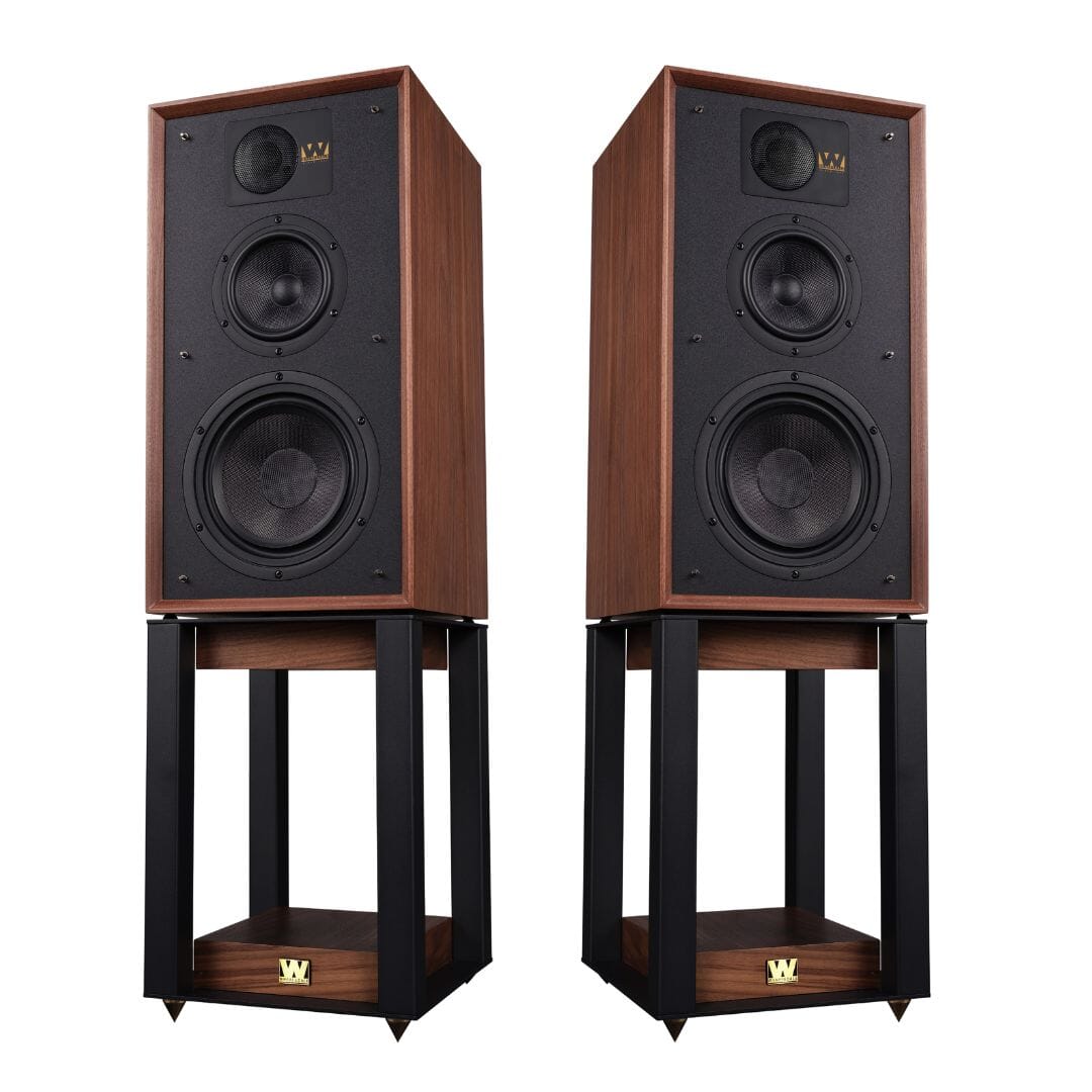 Wharfedale Linton Heritage Speakers + Stands (Pair) - K&B Audio