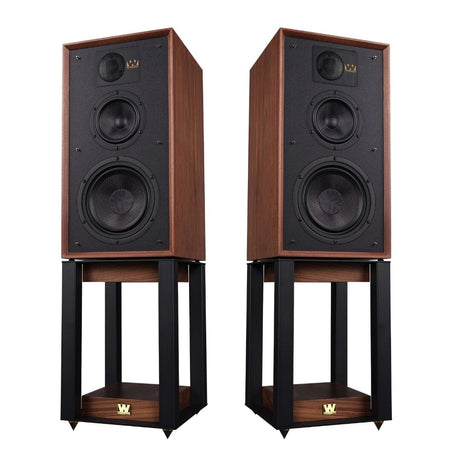 Wharfedale Linton Heritage Speakers + Stands (Pair) - K&B Audio