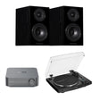 WiiM AMP + Audio-Technica LP3XBT + Wharfedale Diamond 12.0 Bookshelf Speakers - K&B Audio