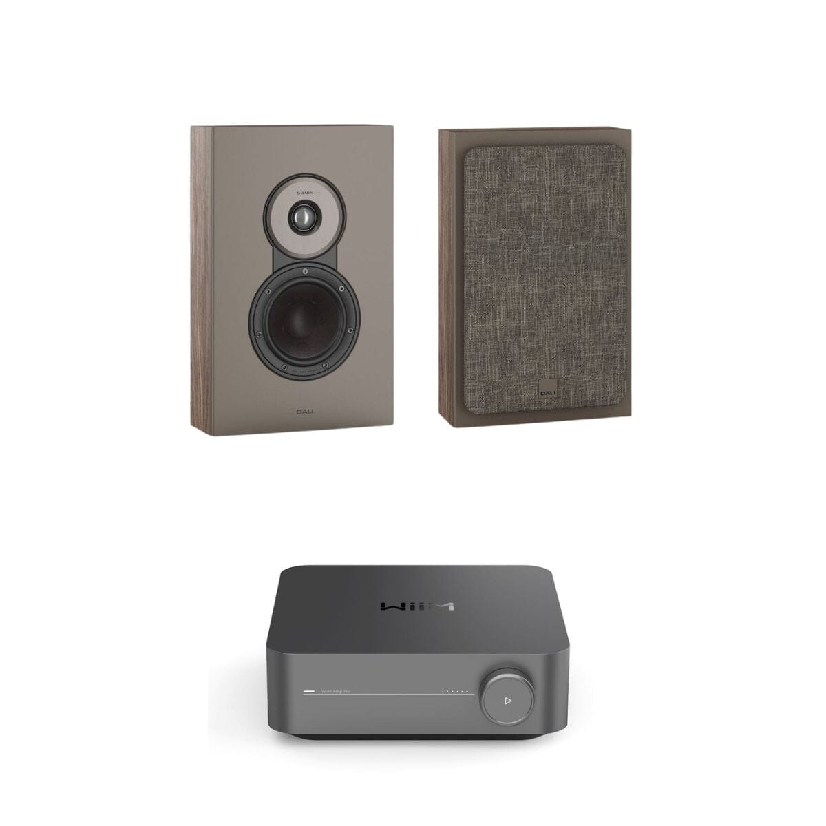 WiiM Amp + Dali Sonik On Wall Speakers (Pair) - K&B Audio