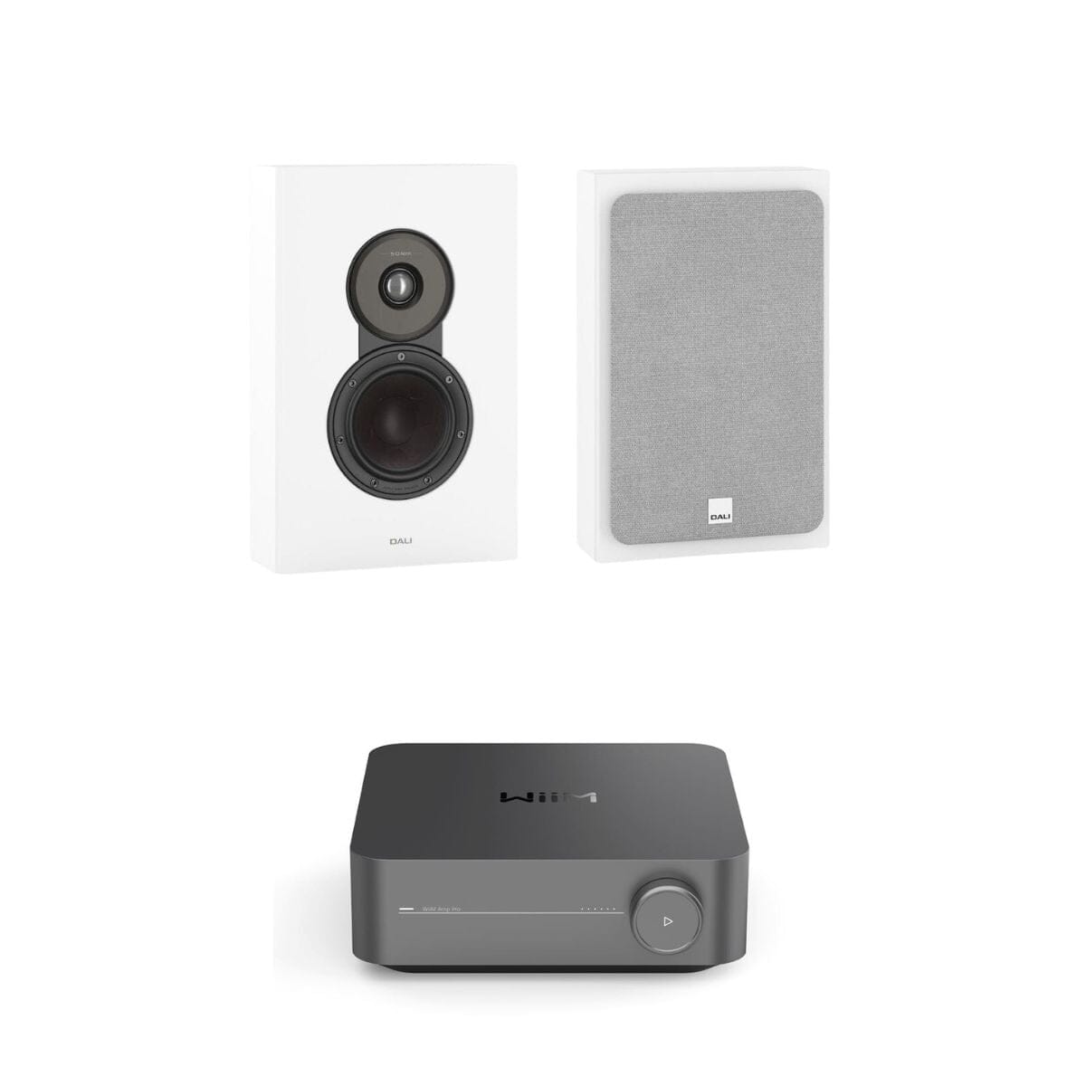 WiiM Amp + Dali Sonik On Wall Speakers (Pair) - K&B Audio
