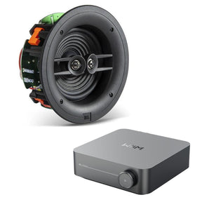 WiiM AMP Wi-Fi & Bluetooth Amplifier + JBL Stage 260CDT 6.5" Stereo Ceiling Speaker - K&B Audio