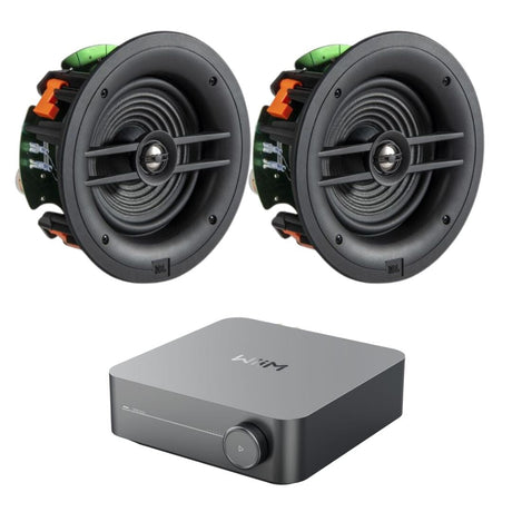 WiiM AMP Wi-Fi & Bluetooth Amplifier + JBL Stage 280C 8" Ceiling Speakers - K&B Audio