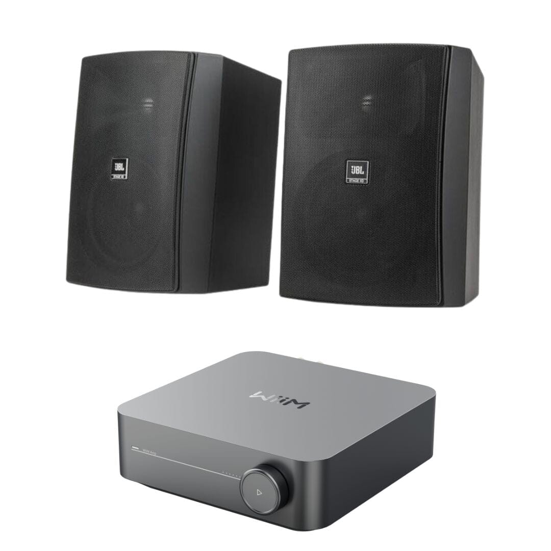 WiiM AMP Wi-Fi & Bluetooth Amplifier + JBL Stage XD 5.25" Outdoor Speakers - K&B Audio