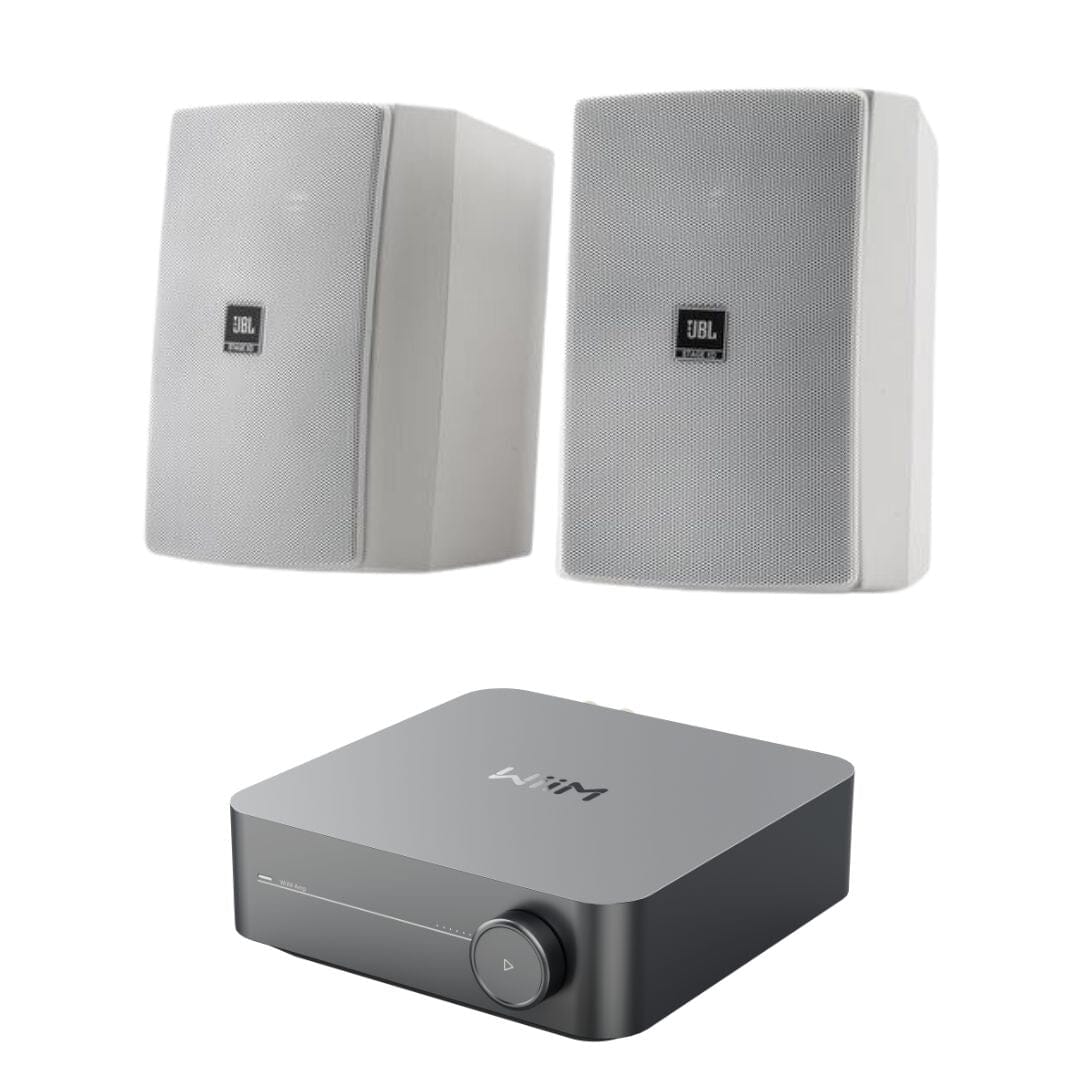 WiiM AMP Wi-Fi & Bluetooth Amplifier + JBL Stage XD 5.25" Outdoor Speakers - K&B Audio