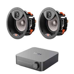 WiiM AMP Wi-Fi & Bluetooth Amplifier + JBL Studio 2 6IC 6.5" Ceiling Speakers - K&B Audio