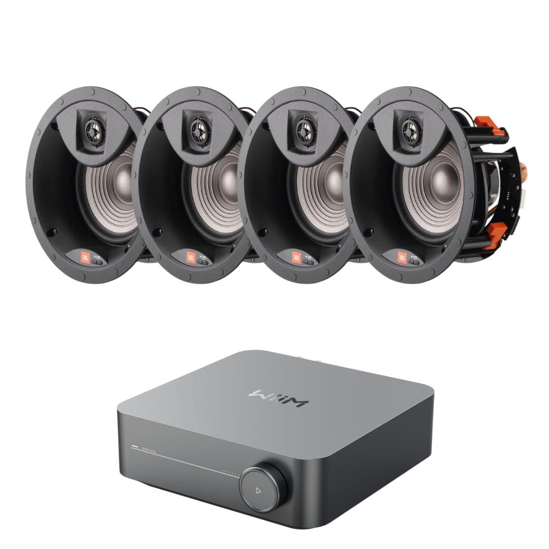 WiiM Amp Wi-Fi & Bluetooth Amplifier + JBL Studio 2 6IC 6.5" Ceiling Speakers - K&B Audio