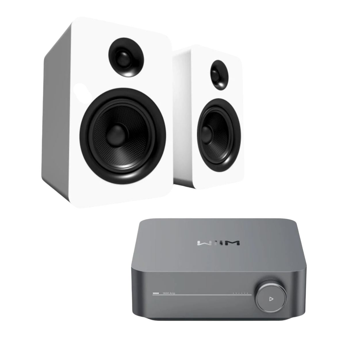 WiiM Amp + Kanto YU Passive 6" Bookshelf Speakers - K&B Audio