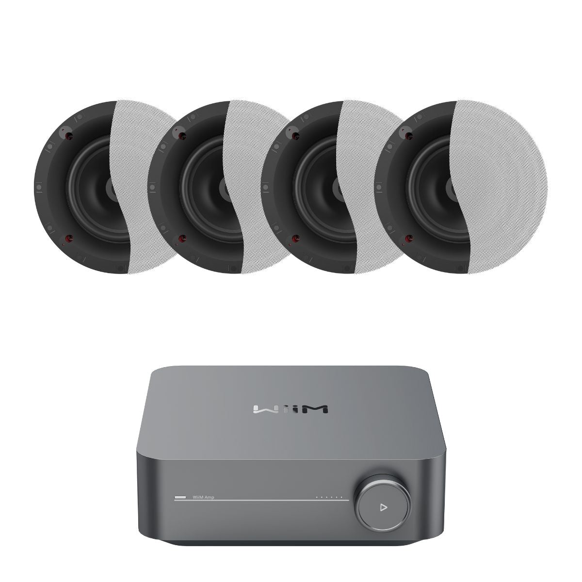 WiiM AMP Wi-Fi & Bluetooth Amplifier + Klipsch CS-16C II 6.5" Ceiling Speakers - K&B Audio