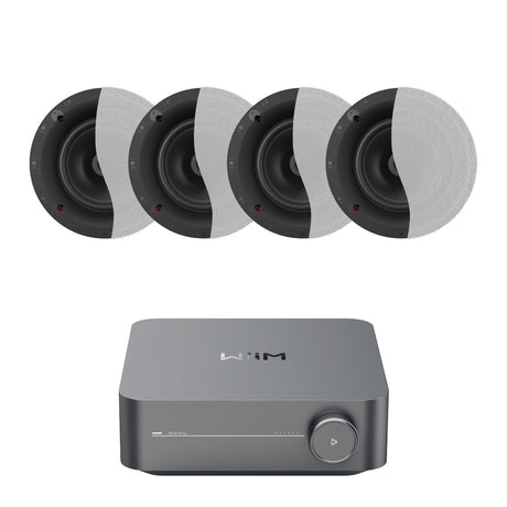 WiiM AMP Wi-Fi & Bluetooth Amplifier + Klipsch CS-16C II 6.5" Ceiling Speakers - K&B Audio