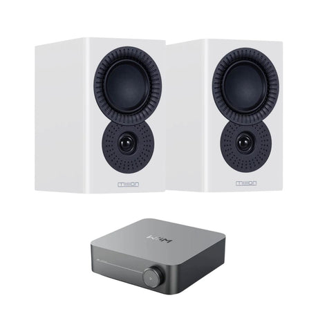 WiiM AMP + Mission LX-1 Bookshelf Speakers - K&B Audio